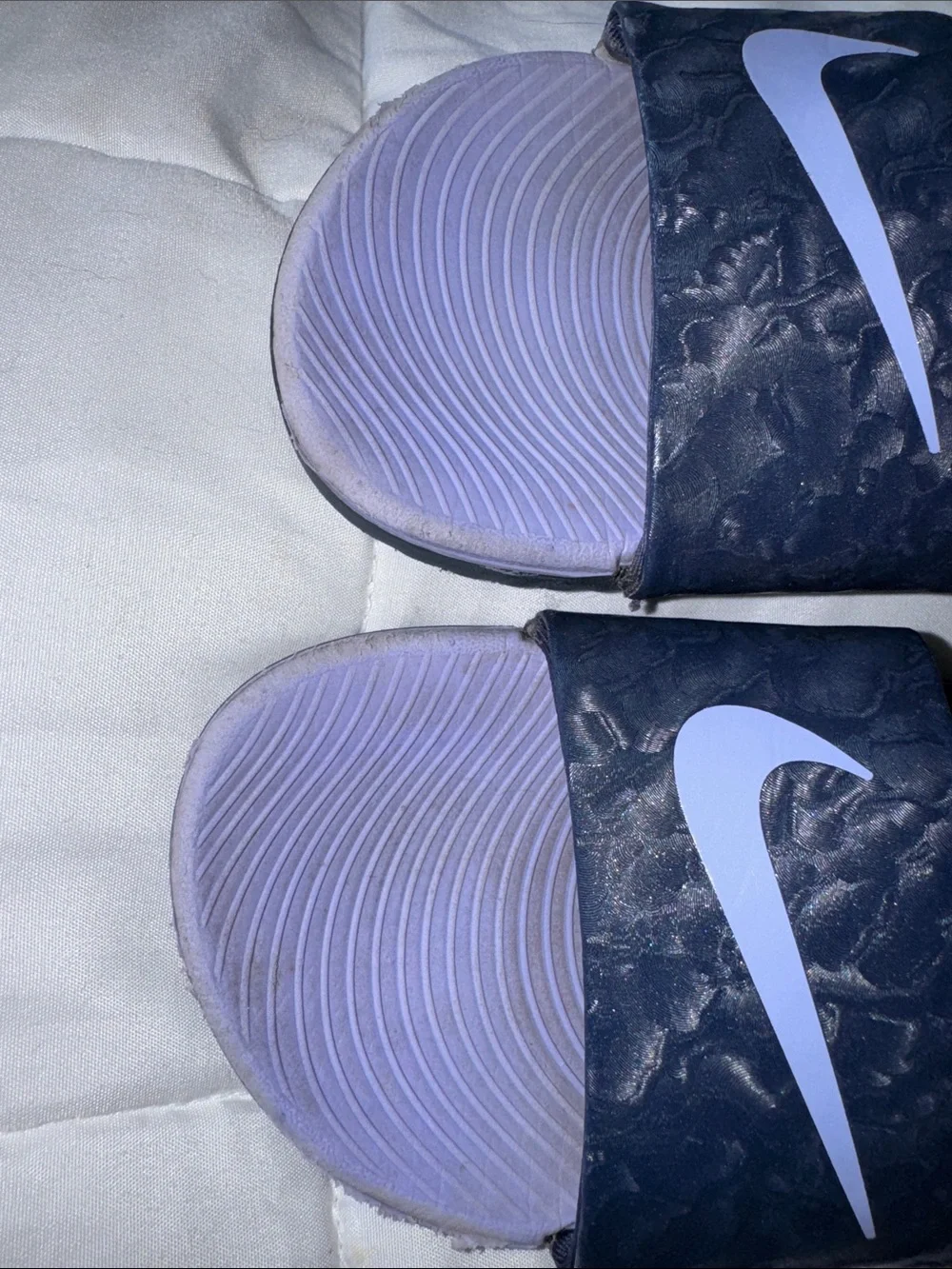 Nike Purple and Black Kids Slide Sandals